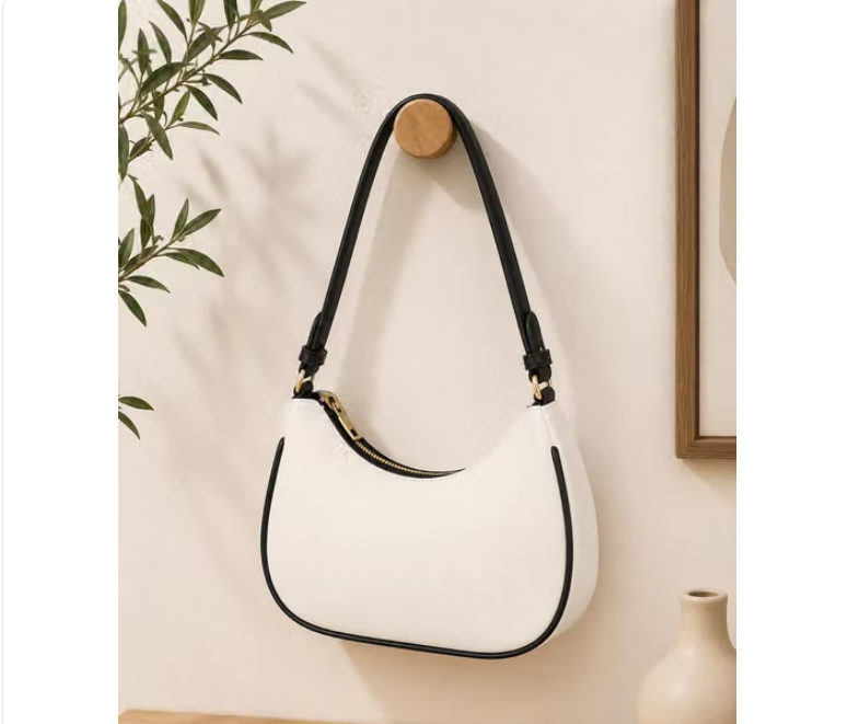 Stylish Shoulder Bag with Zipper Closure