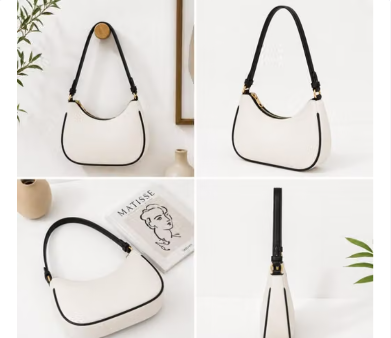 Stylish Shoulder Bag with Zipper Closure