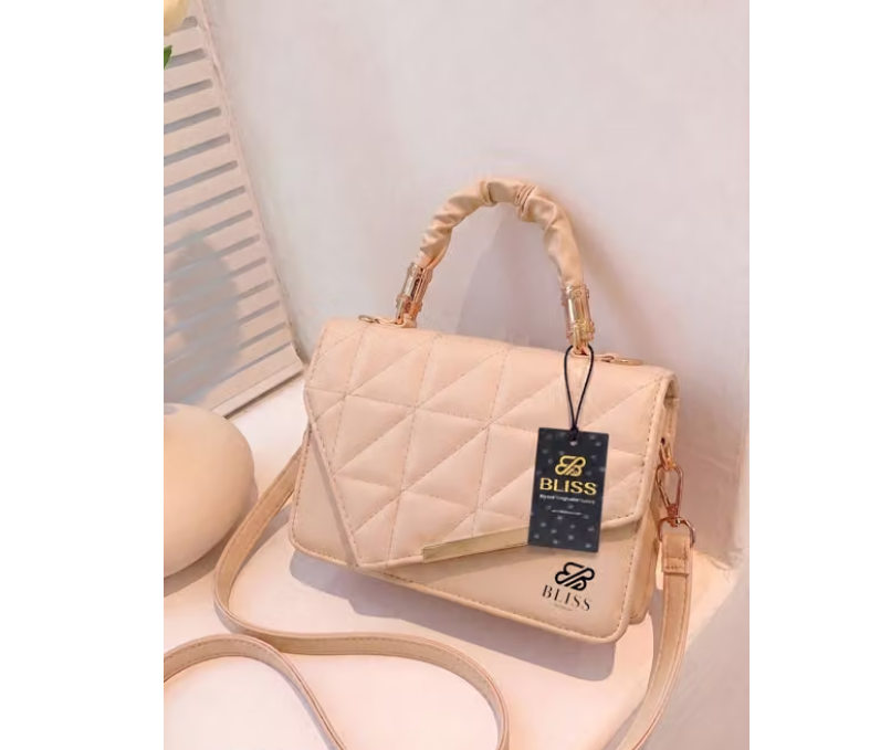 Sophisticated Quilted PU Leather Crossbody | Compact Lightweight Sling Bag