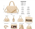 Sophisticated Quilted PU Leather Crossbody | Compact Lightweight Sling Bag