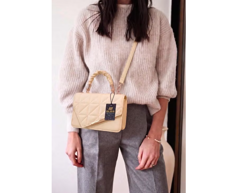 Sophisticated Quilted PU Leather Crossbody | Compact Lightweight Sling Bag