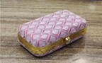 Party Clutch for Women Trendy Pink Color Box Clutch with Chain Dulhan purse Bridal Clutch