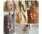 keychain specia for laddy girls Handmade purse charm purple charms surprise gift