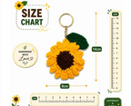 Handmade Crochet Sunflower Keychain for Girls | Cute Flower Bag Charm | Gift Item for Women