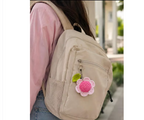 Pink flower keychain pack of 1