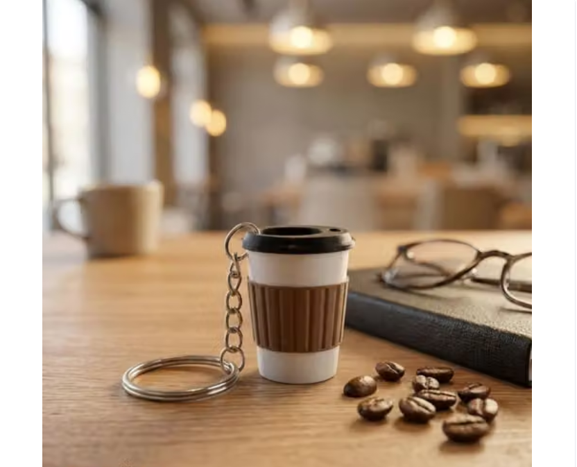 Coffee Cup Charm For Bags & Key