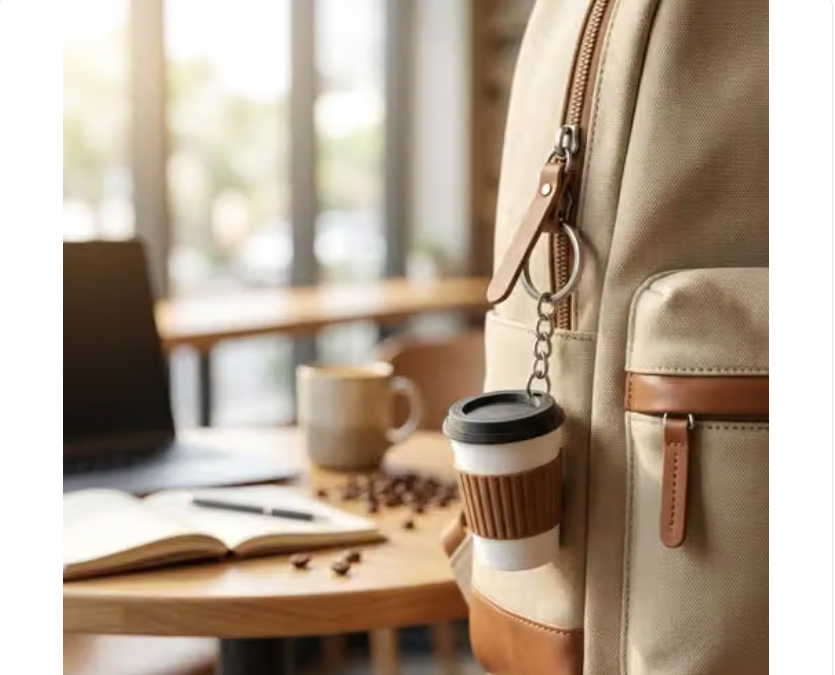 Coffee Cup Charm For Bags & Key