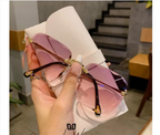 Leeway dark pink sunglasses for women | LW-1707-1 | dark pink lenses with golden frame | stylish trending sunglasses | premium quality sunglasses