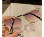 Leeway dark pink sunglasses for women | LW-1707-1 | dark pink lenses with golden frame | stylish trending sunglasses | premium quality sunglasses
