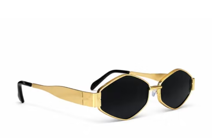 Luxury Gold Frame Sunglasses for Men & Women | Premium Black Lens UV Protection Stylish Shades